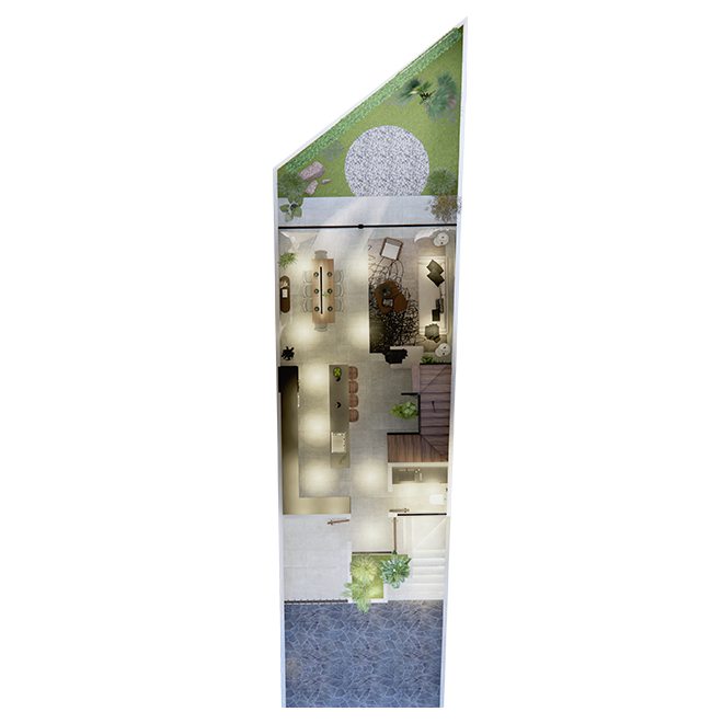 Distribución de habitaciones para Casa Encinos en Planta Baja